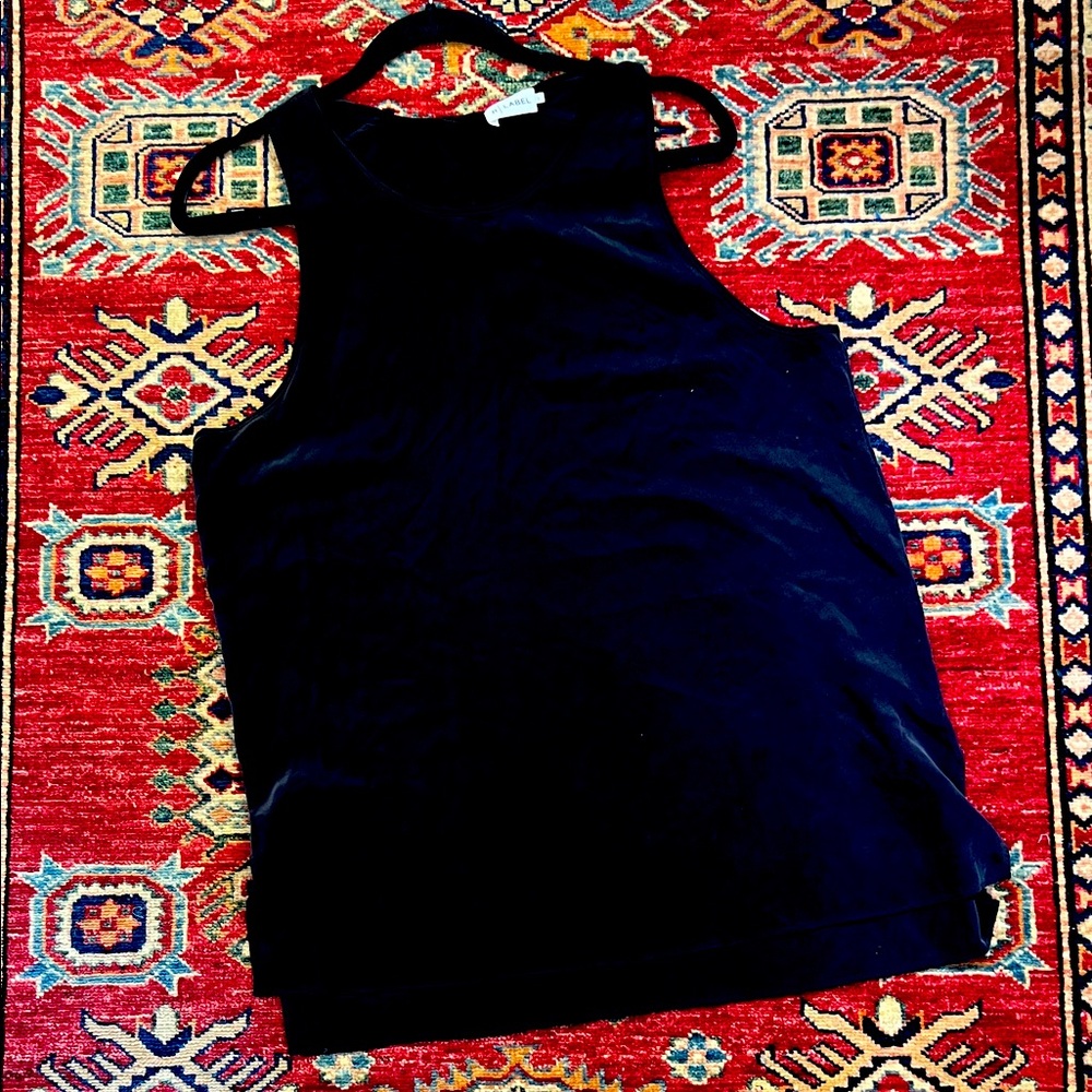 Heavy silk deep navy Sleeveless  Top